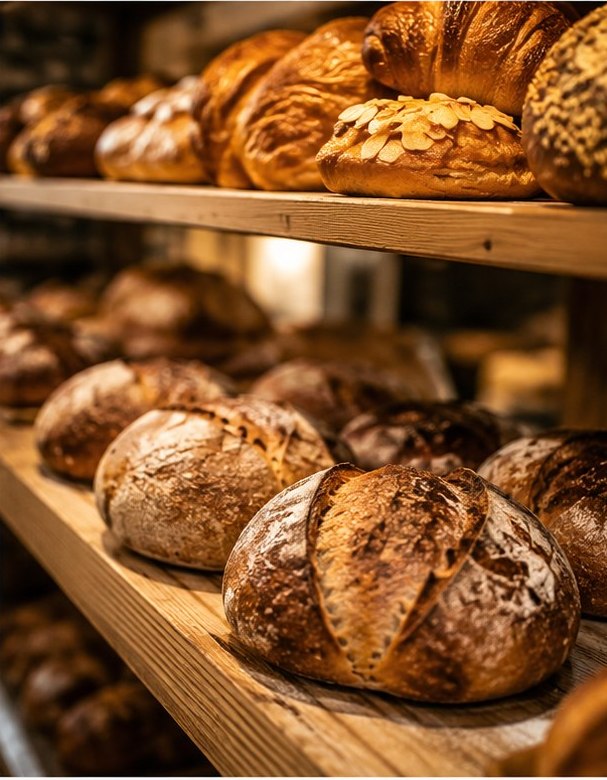 Półka ze świeżym pieczywem