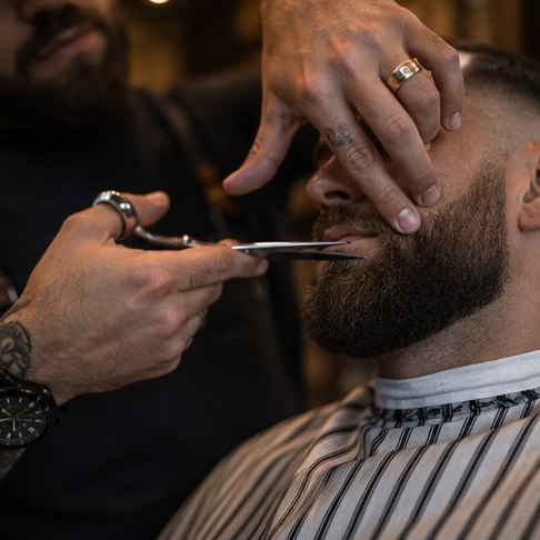 Beard sculpting detail work