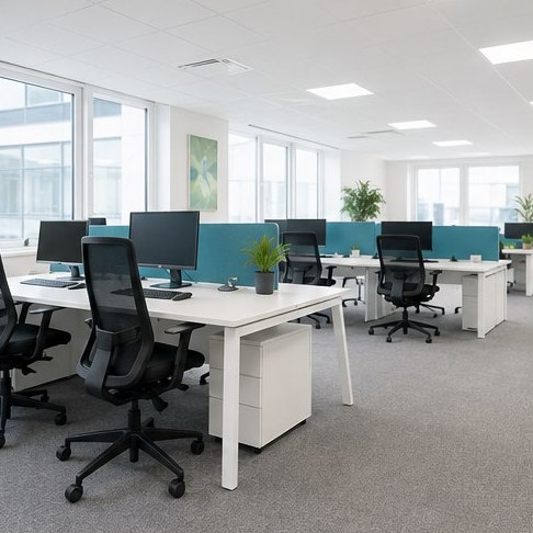 Clean, tidy modern office space