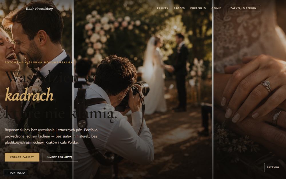 Wedding photographer — Kadr Prawdziwy